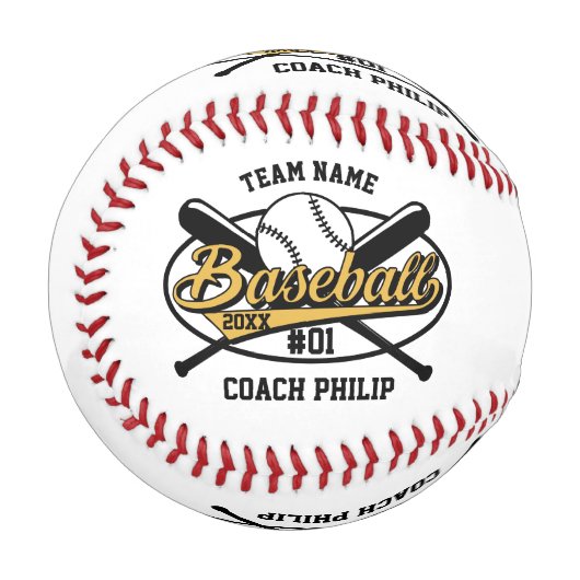 野球コーチのチーム母プレーヤーチームのギフト 野球ボール (正面左)
