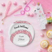 野球コーチの名前を追加チームと年 ペーパープレート (パーティー)