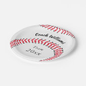 野球コーチの名前を追加チームと年 ペーパープレート (アングル)