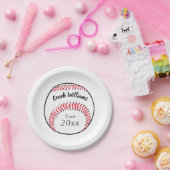 野球コーチの名前、チームと年を追加 ペーパープレート (パーティー)