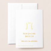 野球コーチまたはスポンサーバンケットカード 箔カード (裏面封筒付き)