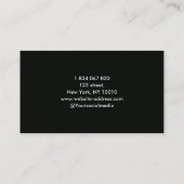 野球コーチインストラクターブラック 名刺 (裏面)