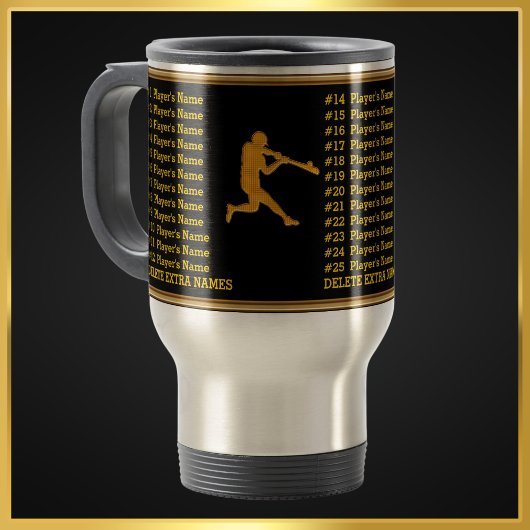 野球コーチギフトの全選手の名前,マグカップ トラベルマグ
