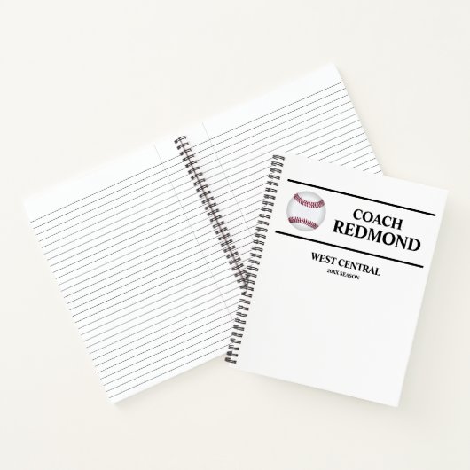 野球コーチスパイラルノート ノートブック (内部)