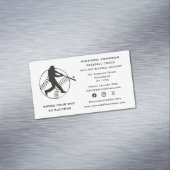 野球コーチソフトボールインストラクターソーシャルメディア マグネット名刺 (インサイチュ)