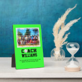 野球コーチパーソナライズされた- フォトプラーク (側面)