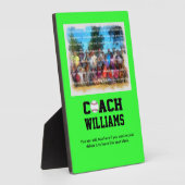 野球コーチパーソナライズされた- フォトプラーク (側面)