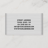 野球コーチビジネスカード 名刺 (裏面)