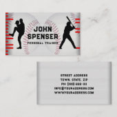 野球コーチビジネスカード 名刺 (正面/裏面)