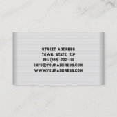 野球コーチビジネスカード 名刺 (裏面)