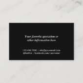 野球コーチプロフェッショナルスポーツインストラクター 名刺 (裏面)