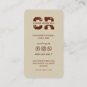 野球コーチモノグラム素朴野球イニシャル 名刺 (裏面)