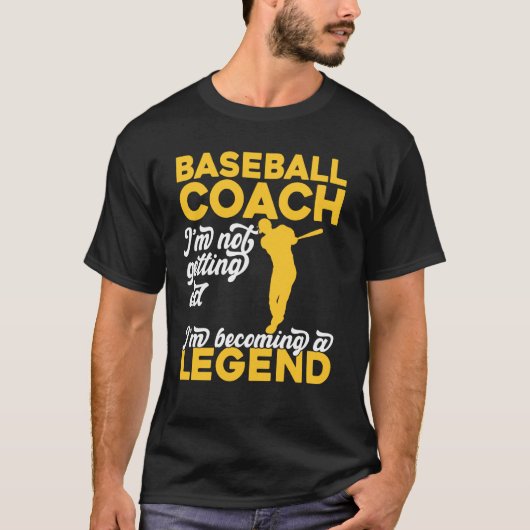 野球コーチング男性トレーナー指導野球コーチ Tシャツ (正面)