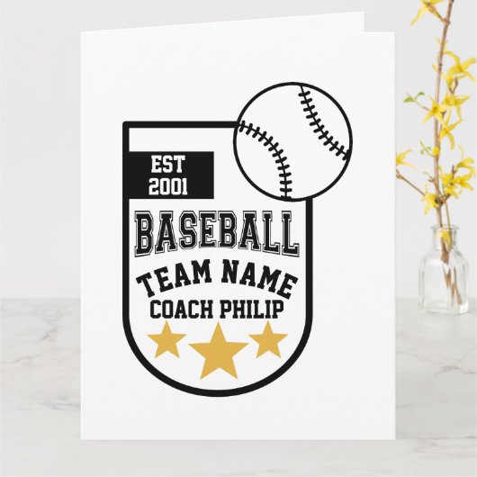 野球コーチ引退チームのシーズン終了 カード (黄色い花)