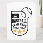 野球コーチ引退チームのシーズン終了 カード (正面)