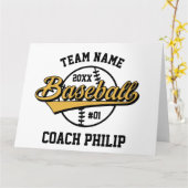 野球コーチ引退チームママプレーヤーギフト カード (黄色い花)