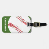野球コーチ – はっきりしたモダンスケッチ ラゲッジタグ (正面横)