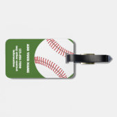 野球コーチ – はっきりしたモダンスケッチ ラゲッジタグ (裏面横)