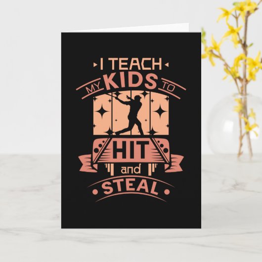 野球コーチ カード (黄色い花)