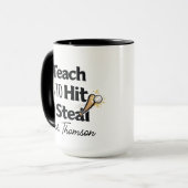 野球コーチ コーヒーマグ、野球コーチへのギフト マグカップ (正面左)