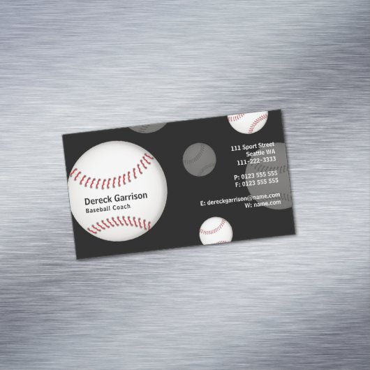 野球コーチ |スポ最高のート マグネット名刺 (インサイチュ)