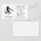 野球コーチ ソフトボール指導者 ソーシャルメディア 名刺 (正面/裏面)