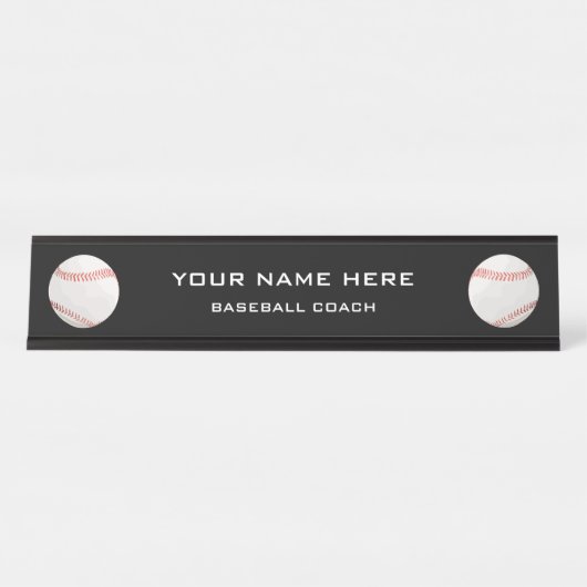 野球コーチ デスクネームプレート (正面)