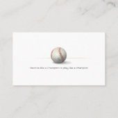 野球コーチ |プレーヤーフォト 名刺 (裏面)