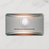 野球コーチ |プロフェッショナル 名刺 (裏面)