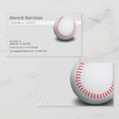 野球コーチ |ライトグレー 名刺 (正面/裏面)