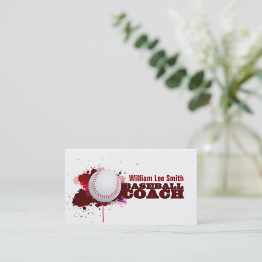 野球コーチ 名刺 (スタンド正面)