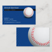 野球コーチ |深い青 名刺 (正面/裏面)