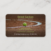 野球コーチ |野球場 名刺 (正面)