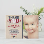 野球サンキューカード1歳の誕生日 サンキューカード (スタンド正面)