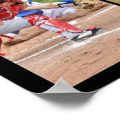 野球シニア卒業6フォトコラージュ ポスター (角)