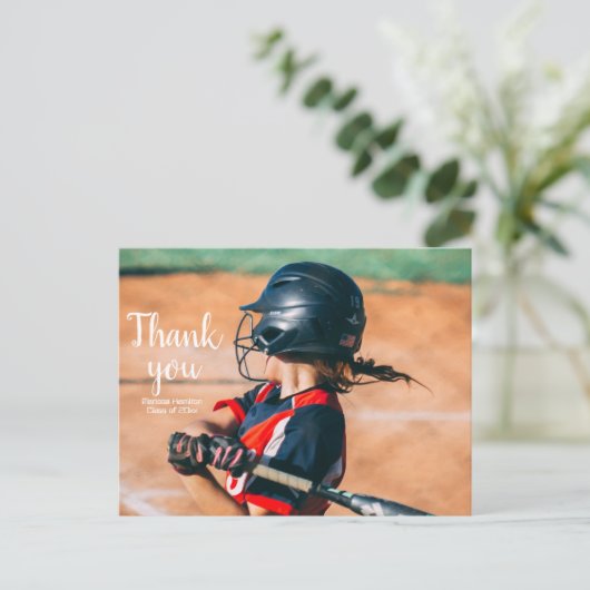 野球シンプルスポーツありがとうはがき ポストカード (スタンド正面)