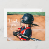 野球シンプルスポーツありがとうはがき ポストカード (正面/裏面)