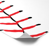 野球シームスポーツスタイル野球テーマ ポスター (角)