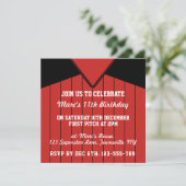 野球ジャージー主題パーティー招待状テンプレート 招待状 (スタンド正面)