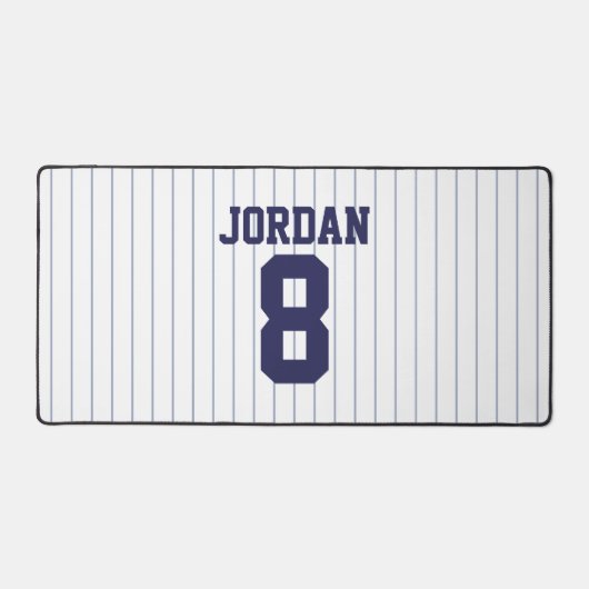 野球ジャージー名前をカスタムするとナンバーズ デスクマット (正面)