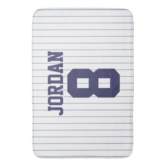 野球ジャージー名前をカスタムするとナンバーズ バスマット (正面縦)