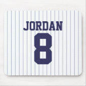 野球ジャージー名前をカスタムするとナンバーズ マウスパッド (正面)