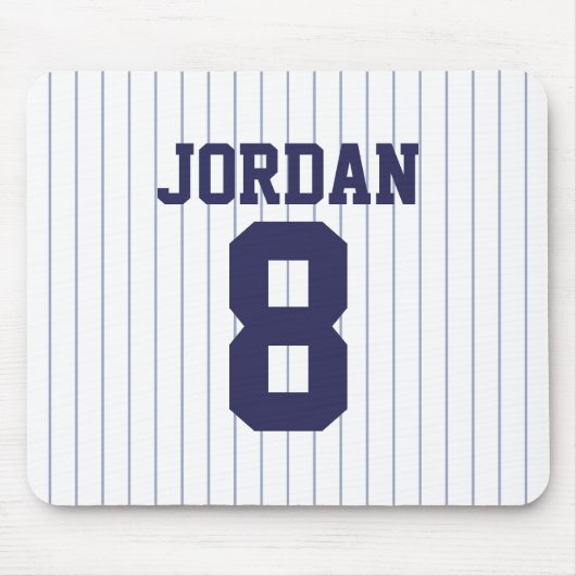 野球ジャージー名前をカスタムするとナンバーズ マウスパッド (正面)