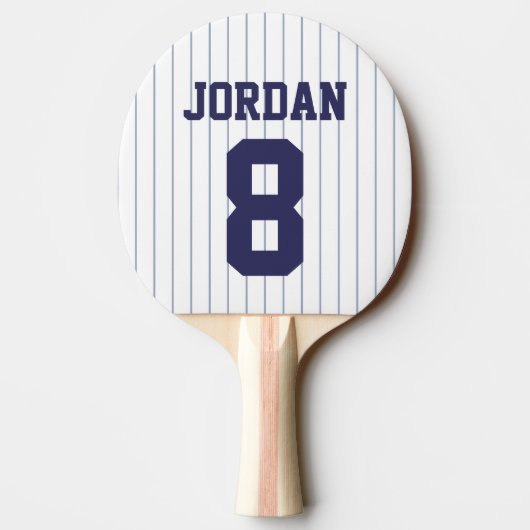 野球ジャージー名前をカスタムするとナンバーズ 卓球ラケット (裏面)