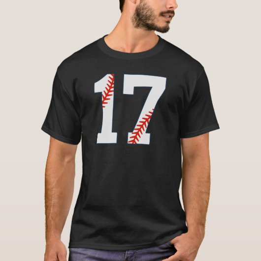 野球ジャージ番号17 Tシャツ (正面)