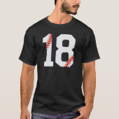 野球ジャージ番号18 Tシャツ (正面)
