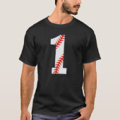 野球ジャージ番号1 Tシャツ (正面)