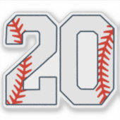 野球ジャージ番号20 シール (正面)