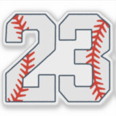 野球ジャージ番号23 シール (正面)