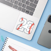 野球ジャージ番号23 シール (ノートパソコンとiPhone)